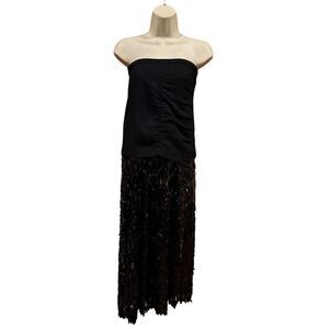 Rachel Comey Destra Strapless Sequin Dress in Black NWT Size XS